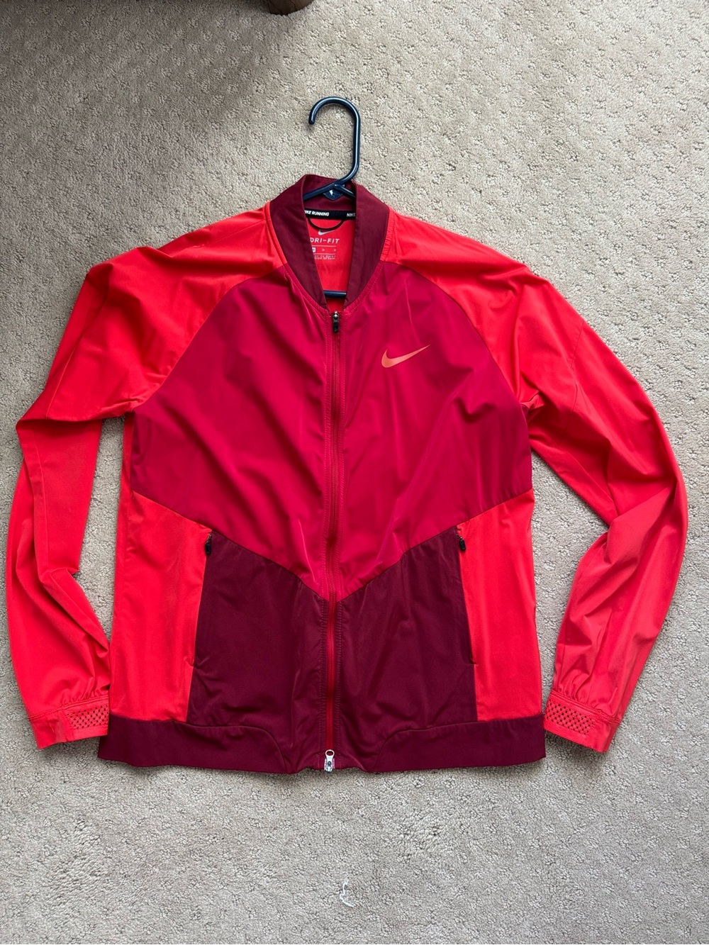 Nike Women’s Red and Burgundy Lightweight jacket